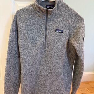 Patagonia Heather Gray Half-Zip Fleece Pullover